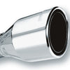 Borla 2.5in Inlet 4.5in Round Rolled Angle Cut Phantom X 7.75in Long Embossed Universal Exhaust Tips