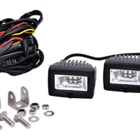 KC HiLiTES C-Series 2in. C2 LED Light 20w Area Flood Beam (Pair Pack System) - Black