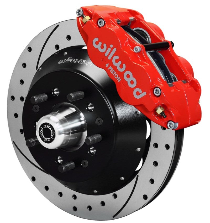 Wilwood Narrow Superlite 6R Dust-Seal Big Brake Front Brake Kit 14in. Drilled w/ Wilwood Pro Spindle