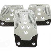 NRG Aluminum Sport Pedal M/T - Silver w/Black Carbon