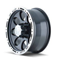 ION Type 174 17x9 / 8x165.1 BP / 0mm Offset / 130.8mm Hub Black/Machined Wheel