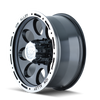 ION Type 174 15x10 / 5x114.3 BP / -38mm Offset / 83.82mm Hub Black/Machined Wheel