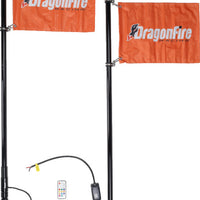 DragonFire Racing Whips - 4ft Spiral LED Black Pair