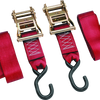 BikeMaster 2x84in Ratchet Tiedown Pair - Red