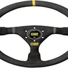 OMP WRC Mid-Depth 350mm Dished - Small Suede (Black)