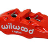 Wilwood Caliper-Forged Dynapro 6 5.25in Mount-Red-L/H 1.62/1.38in/1.38in Pistons .38in Disc