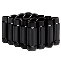 BLOX Racing 12-Sided P17 Tuner Lug Nuts 12x1.25 - Black Steel - Set of 20