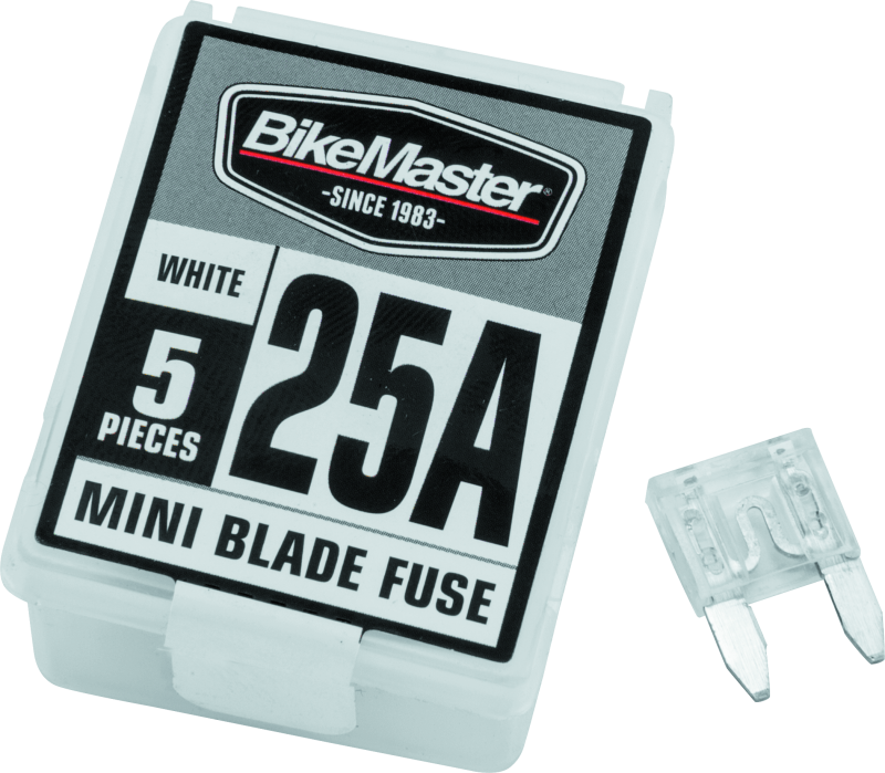 BikeMaster 5Piece 25A Replacement Mini Blade Fuse