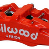 Wilwood Caliper-Forged Dynapro 6 5.25in Mount-Red-R/H 1.62/1.12/1.12in Pistons 1.10in Disc