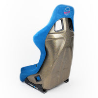 NRG FRP Bucket Seat ULTRA Edition - Large (Blue Alcantara/Gold Glitter Back)