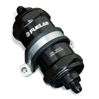 Fuelab 848 In-Line Fuel Filter Standard -6AN In/Out 6 Micron Fiberglass w/Check Valve - Black