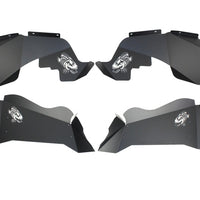 Fishbone Offroad 07-18 Jeep Wrangler JK Logo Aluminum Inner Fenders - Black Powdercoat