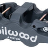 Wilwood Caliper-Aero4-R/H - Black Anodize 1.88/1.62in Pistons 1.25in Disc