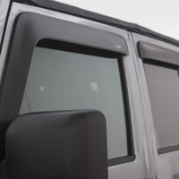 AVS 07-18 Jeep Wrangler Unlimited Ventvisor & Aeroskin Deflector Combo Kit - Matte Black