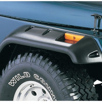 Bushwacker 87-95 Jeep Wrangler Cutout Style Flares 4pc Cutting Optional Not Renegade - Black