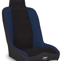 PRP Daily Driver High Back Suspension Seat (Two Neck Slots) - Black / Blue