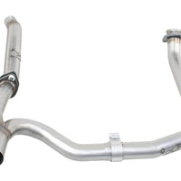 aFe Twisted Steel Delete Down-Pipe and Y-Pipe 2 to 2-1/2in Alum Steel Exhaust 12-16 Jeep Wrangler