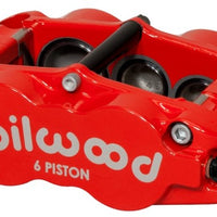 Wilwood Caliper-Forged Narrow Superlite 6R-R/H 1.75/1.25/1.25in Pistons 1.10in Rotor - Red