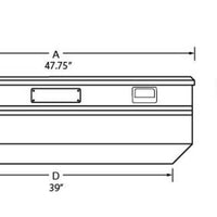 Tradesman Aluminum Flush Mount Truck Tool Box (48in.) - Brite