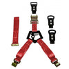 N-Fab Bed Mounted Rapid Tire Strap Universal - Gloss Black - Red Strap