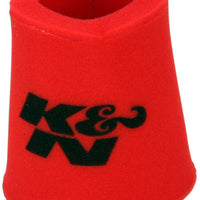 K&N Airforce PreCleaner Round Tapered Red Air Filter Foam Wrap 6in Base ID x 5in Top ID x 9in H