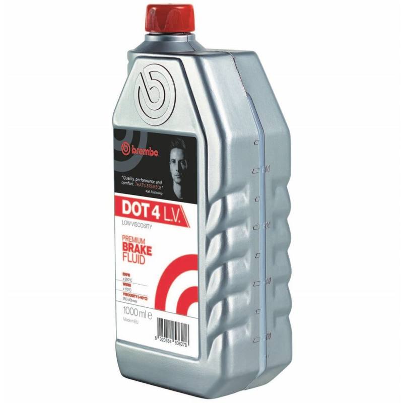 Brembo DOT 4 Low Viscosity Brake Fluid (1000 ML) (Min Qty 12)