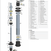 Fox Damping 1.834 Bore 2 x Dia 0.070 Starter Holes No Dish Al 6061 Clear Ano P/S HF 87Deg. Rd Port