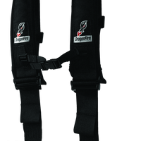 DragonFire Racing Harness H-Style- 4-Point- EZ-Adjust- 3in Buckle- Black