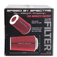 Spectre Adjustable Conical Air Filter 9-1/2in. Tall (Fits 3in. / 3-1/2in. / 4in. Tubes) - Red