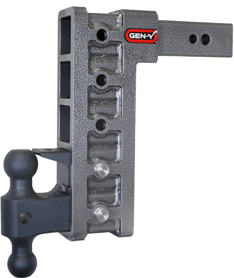 Gen-Y Mega Duty 2.5in Shank 12in Drop 3.5K TW 32K Hitch w/GH-0161 Dual-Ball/Pintle Lock