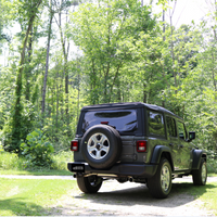 Corsa 2018-2024 Jeep Wrangler JL 2.5in Dual Rear Exit Polished Tips Sport Axle-Back Exhaust