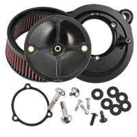 S&S Cycle 2008+ BT w/ S&S 58mm Throttle Body Stealth Air Cleaner Kit w/o Cover