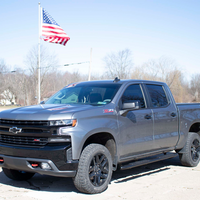 Fishbone Offroad 2019+ Chevrolet Silverado 1500 Double Cab Oval Side Steps - Black Textured