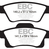 EBC 11+ Dodge Durango 3.6 Greenstuff Rear Brake Pads