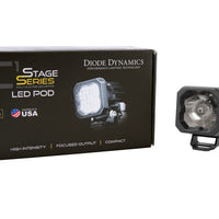 Diode Dynamics Stage Series C1 LED Pod Pro - White Flood Standard RBL Each