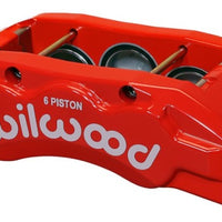 Wilwood Caliper-TX6R- L/H - Red 2.00/1.88/1.88in Pistons 1.50in Disc