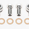 Wilwood Banjo Fitting Kit -3 male to 7/16 Banjo Bolts & Crush Washers (2 qty)