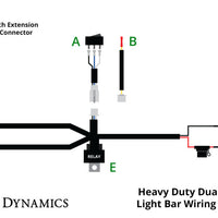 Diode Dynamics Heavy Duty Dual Output Light Bar Wiring Harness