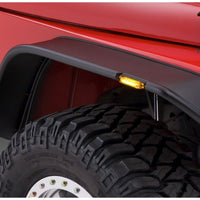 Bushwacker 87-95 Jeep Wrangler Flat Style Flares 4pc Excludes Renegade - Black