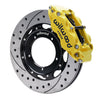 Wilwood 69-89 Porsche 911 Front Superlite Brake Kit 3.5in MT Drilled & Slotted Face - Yellow