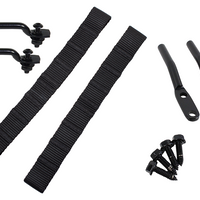 Kentrol 76-95 Jeep CJ/YJ Door Strap Kit Black Powdercoat Stainless Steel