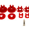 BMR 10-11 5th Gen Camaro Rear Cradle Street Version Poly Inserts Only Bushing Kit - Red