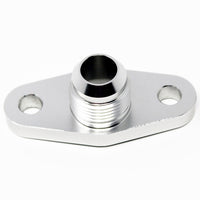 Torque Solution Billet Offset Oil Drain Flange w/ Integrated -10AN Flange: T3/T4 & PTE/Borg Turbo