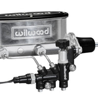 Wilwood HV Tandem M/C Kit w L/H Bracket & Prop Valve - 15/16in Bore Ball Burnished-W/Pushrod