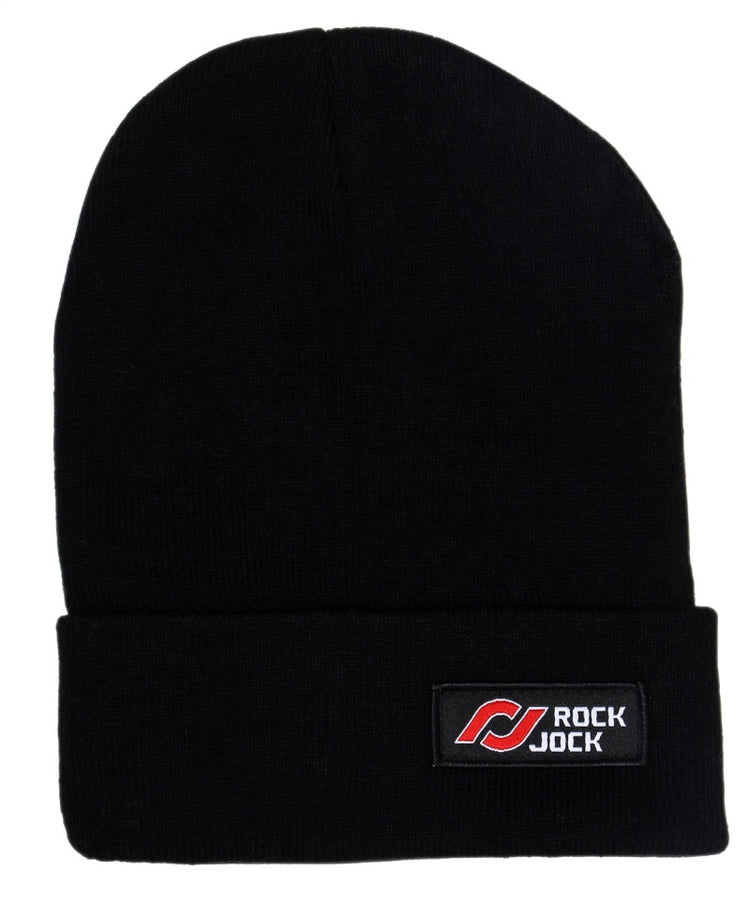 RockJock Beanie Black w/ Red and White RockJock Logo Patch One Size Fits All