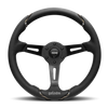 Momo Gotham Steering Wheel 350 mm - Black Leather/Black Spokes