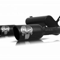 Gibson 07-17 Jeep Wrangler Sport 3.6L 2.5in Patriot Skull Series Cat-Back Dual Exhaust - Blk Ceramic