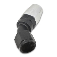 Russell Performance -10 AN Black/Silver 45 Degree Full Flow Hose End