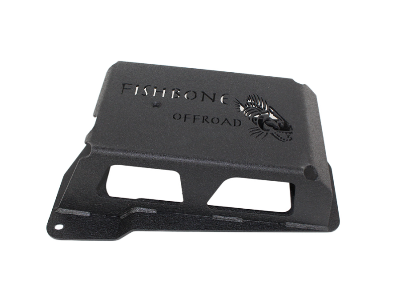 Fishbone Offroad 12-17 Jeep Wrangler JK Steel EVAP Canister Skid Plates - Black Textured Powdercoat