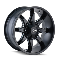 ION Type 181 20x12 / 8x180 BP / -44mm Offset / 124.1mm Hub Satin Black/Milled Spokes Wheel